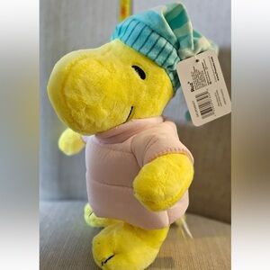 New! Woodstock Pink Puffer Jacket Coat Plush! CVS Snoopy Peanuts Gang